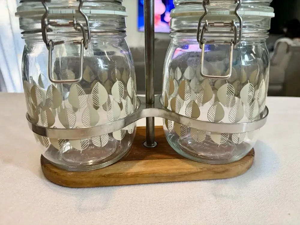 IKEA Spice or Herb Jar Set with Wooden Rack *See description